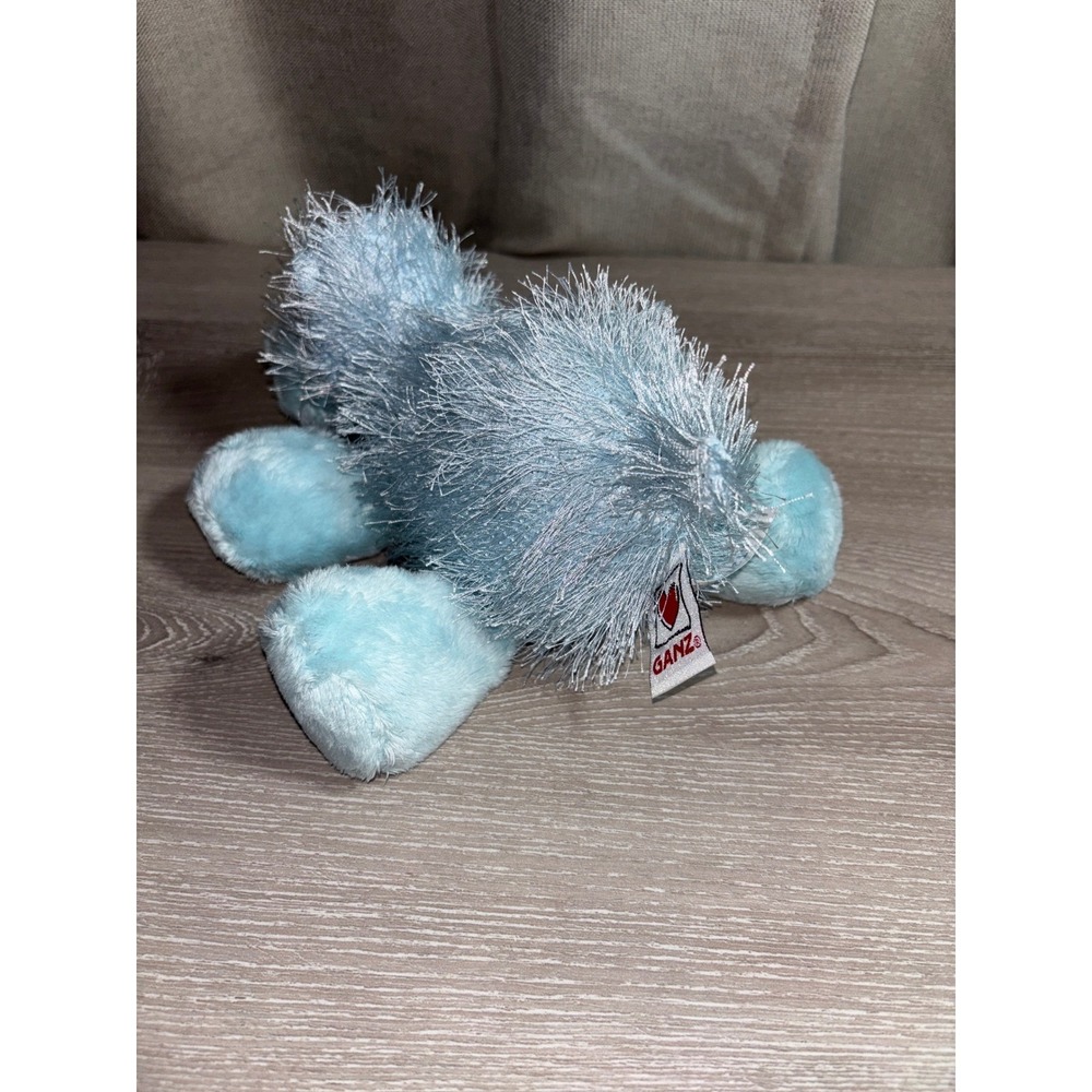 Ganz Webkinz Blue Hippo Plush Stuffed Animal Toy Light Blue Tinsel Fur HS108 - Picture 3 of 6